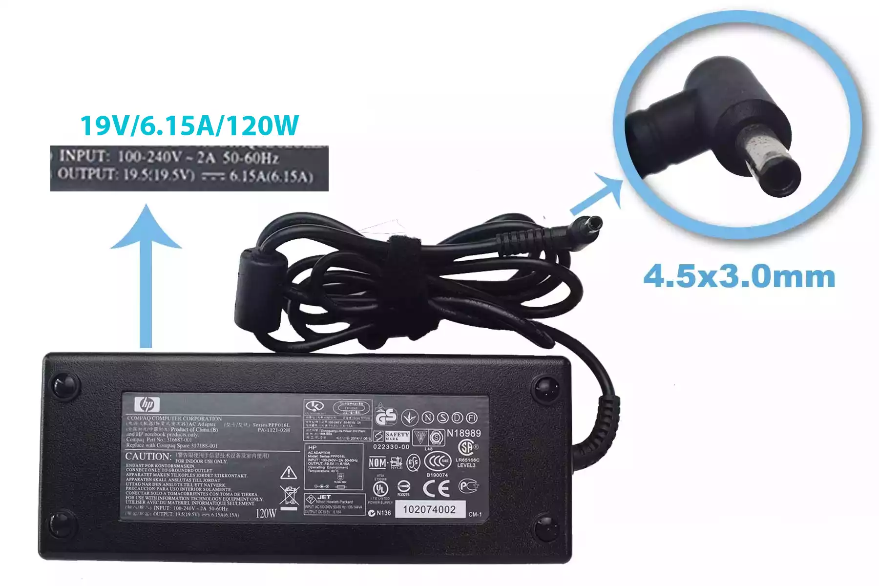 Cargador hp 